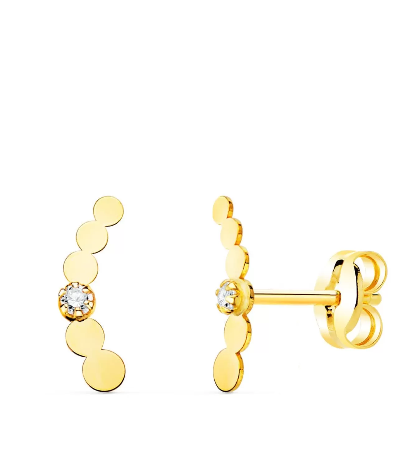 Pendientes Trepadores Petit Circulos Oro 18K<Alda Joyeros Best
