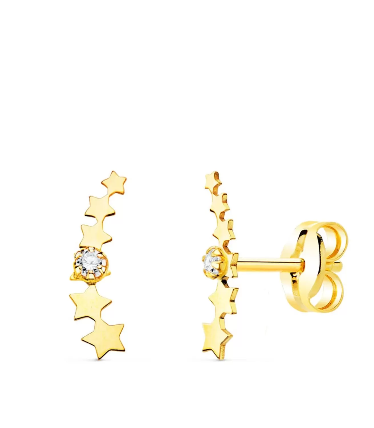 Pendientes Trepadores Petit Estrellas Oro 18K<Alda Joyeros Best