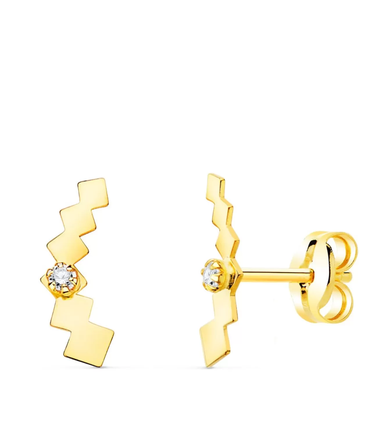 Pendientes Trepadores Petit Rombos Oro 18K<Alda Joyeros Best Sale