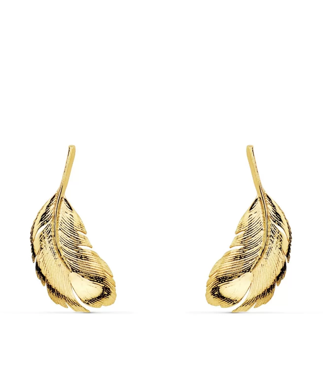 Pendientes Trepadores Pluma Oro Amarillo 18K<Alda Joyeros Hot