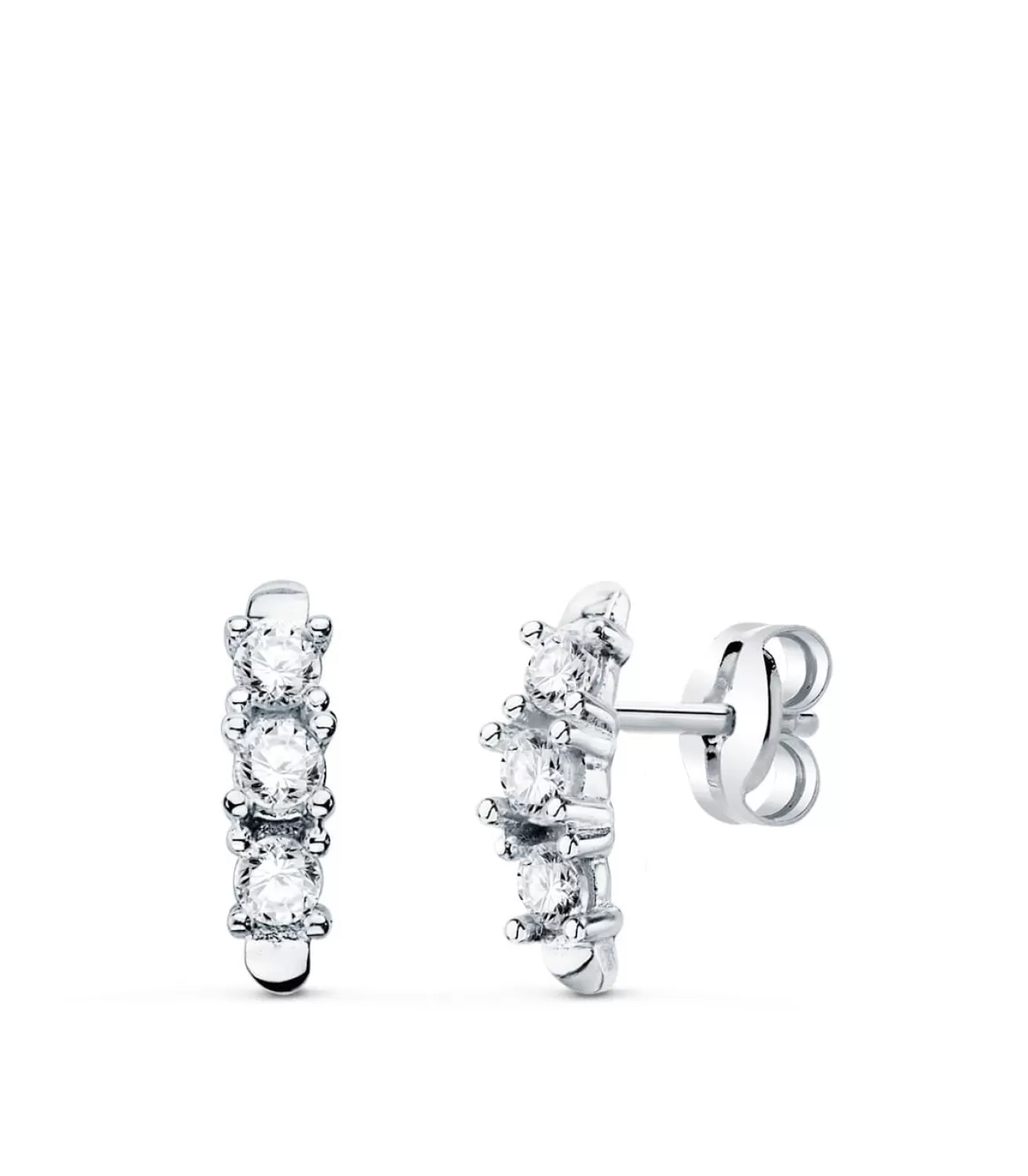 Pendientes Trilogy Oro Blanco 18K<Alda Joyeros Cheap