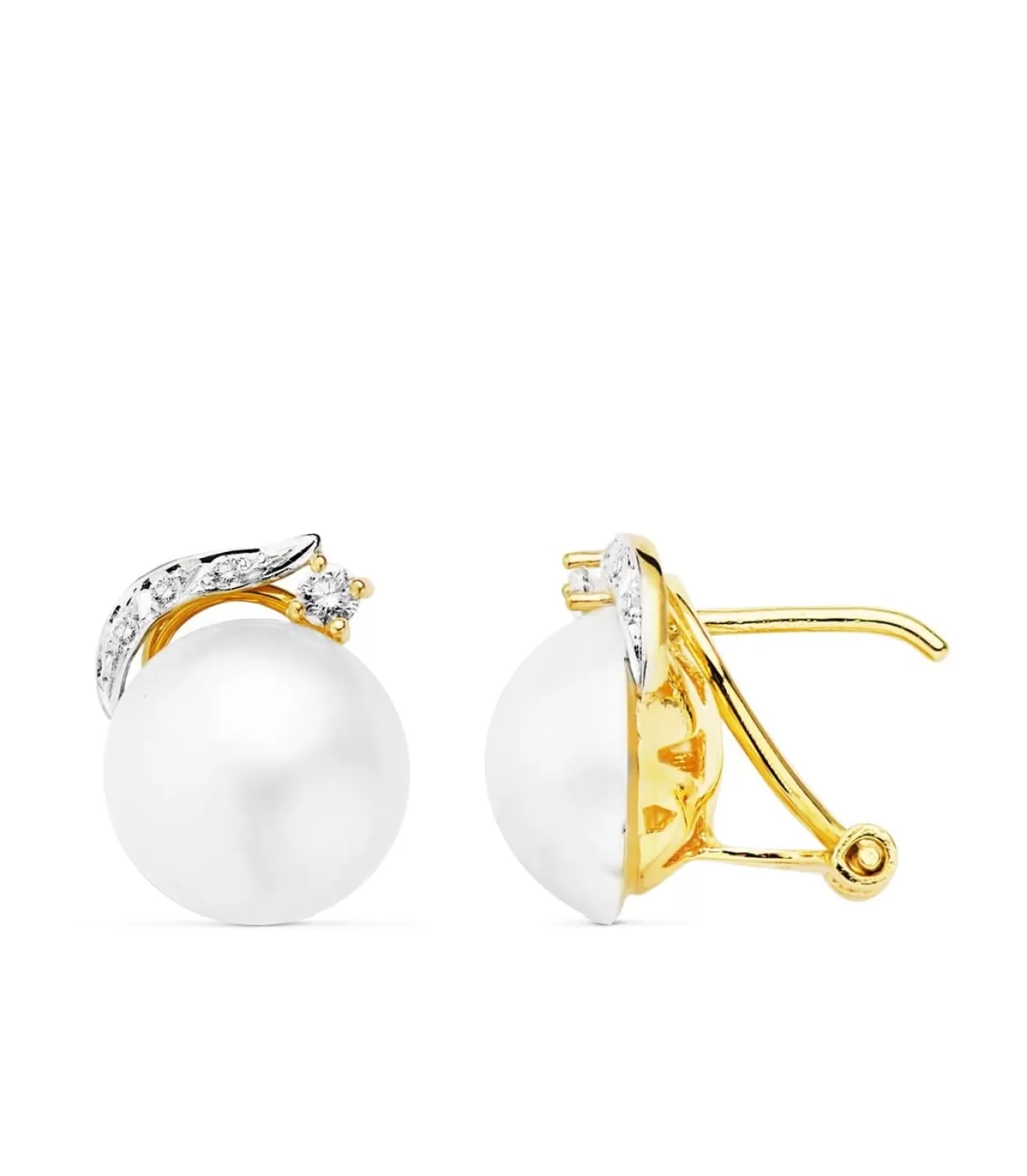 Pendientes Tsuru Perlas De Mabe Oro 18 K 12 Mm<Alda Joyeros Best Sale