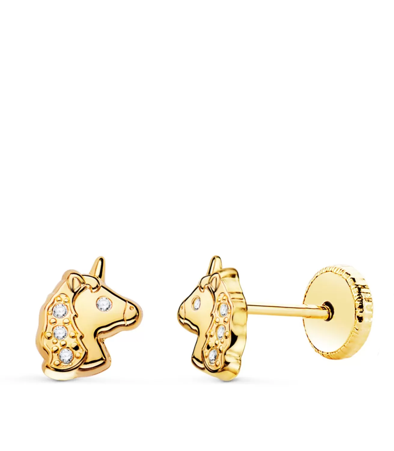 Pendientes Unicornio Oro Amarillo 18K Circonitas<Alda Joyeros Sale