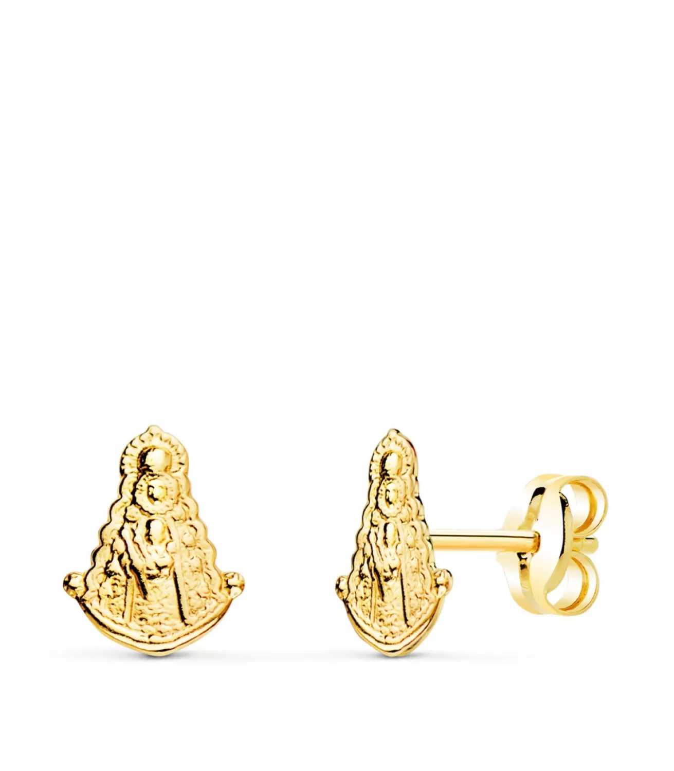 Pendientes Virgen Del Rocio Oro Amarillo 18K<Alda Joyeros Online