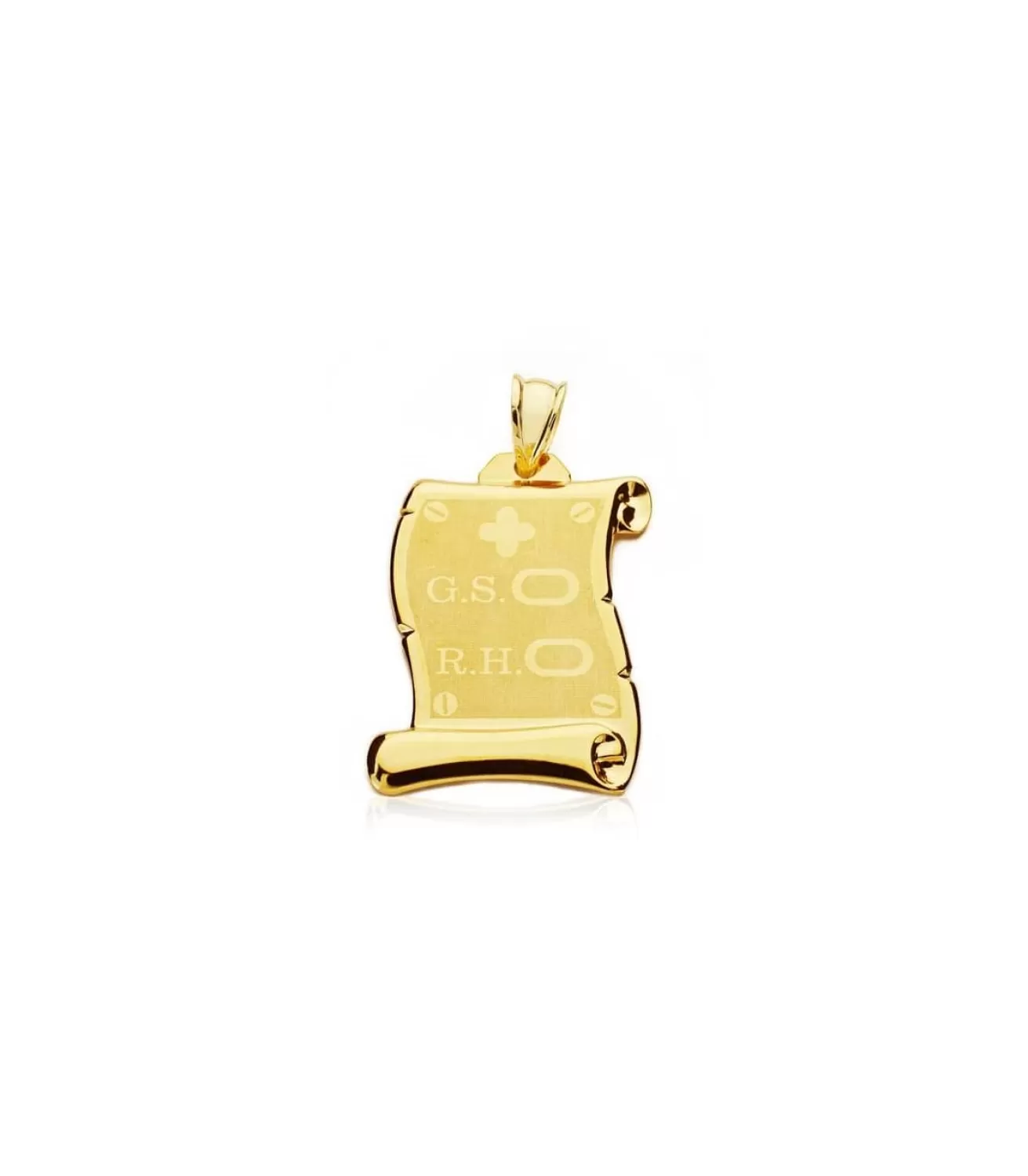 Pergamino Rh Oro Amarillo 18K 26Mm<Alda Joyeros Shop