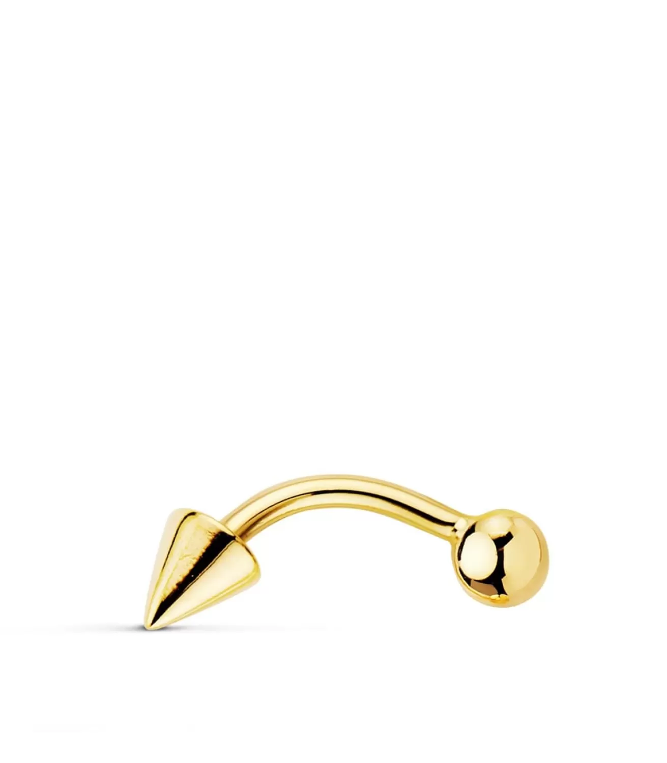 Piercing Ceja Banana Oro 18K Bola Y Pincho<Alda Joyeros Online