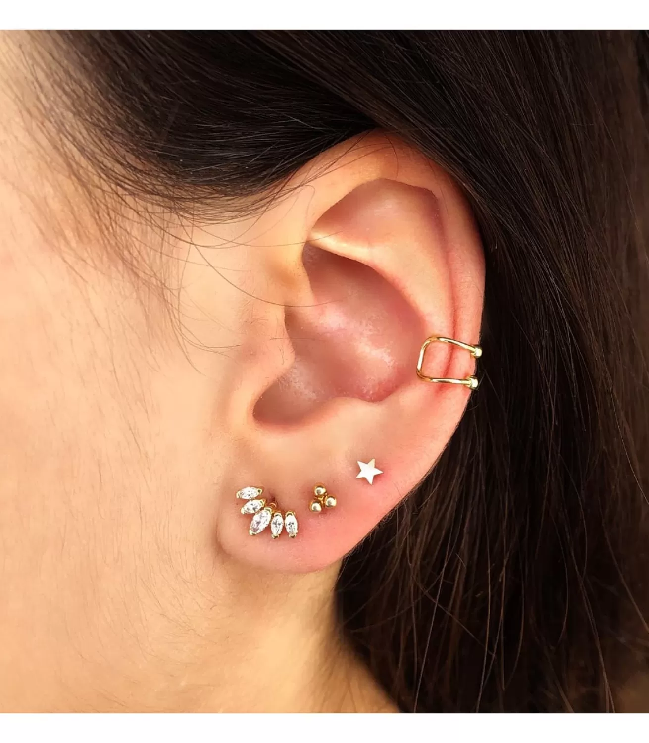 Piercing De Oreja Oro Amarillo 18K Estrella<Alda Joyeros Best