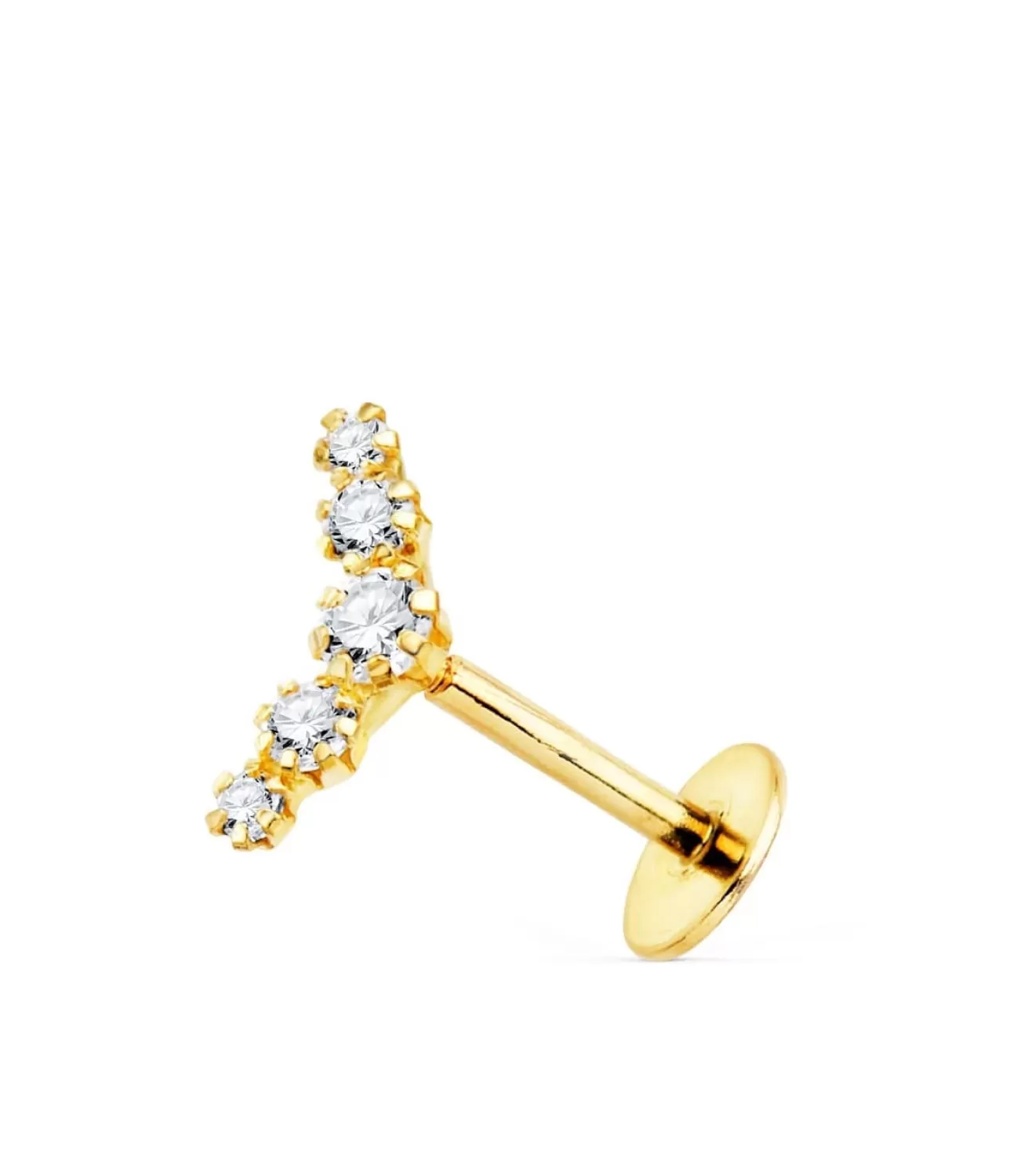 Piercing De Oreja Zircon Oro Amarillo 18K<Alda Joyeros Fashion