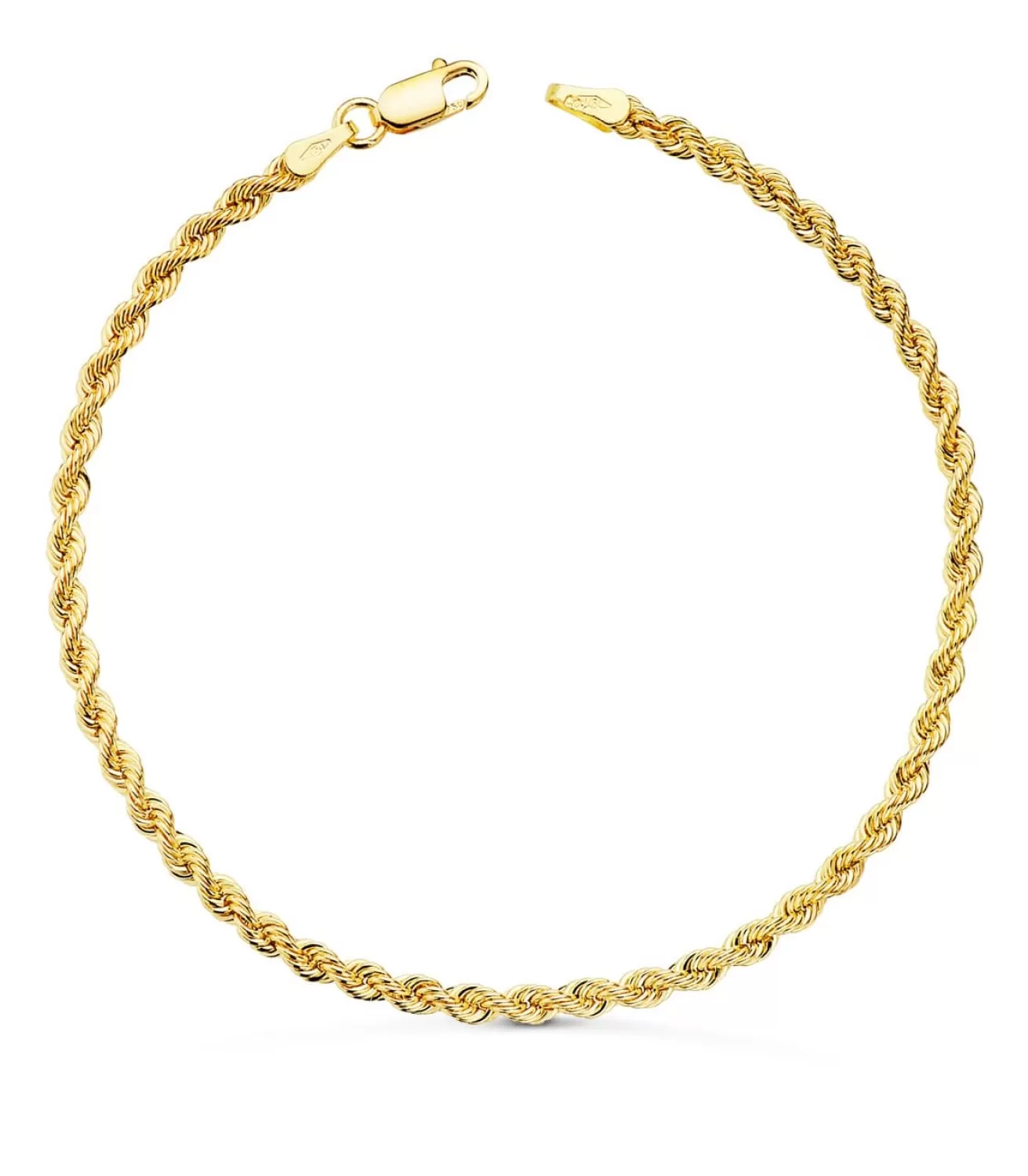 Pulsera Cadena Cordon Oro 18K 3Mm 19Cm<Alda Joyeros Cheap