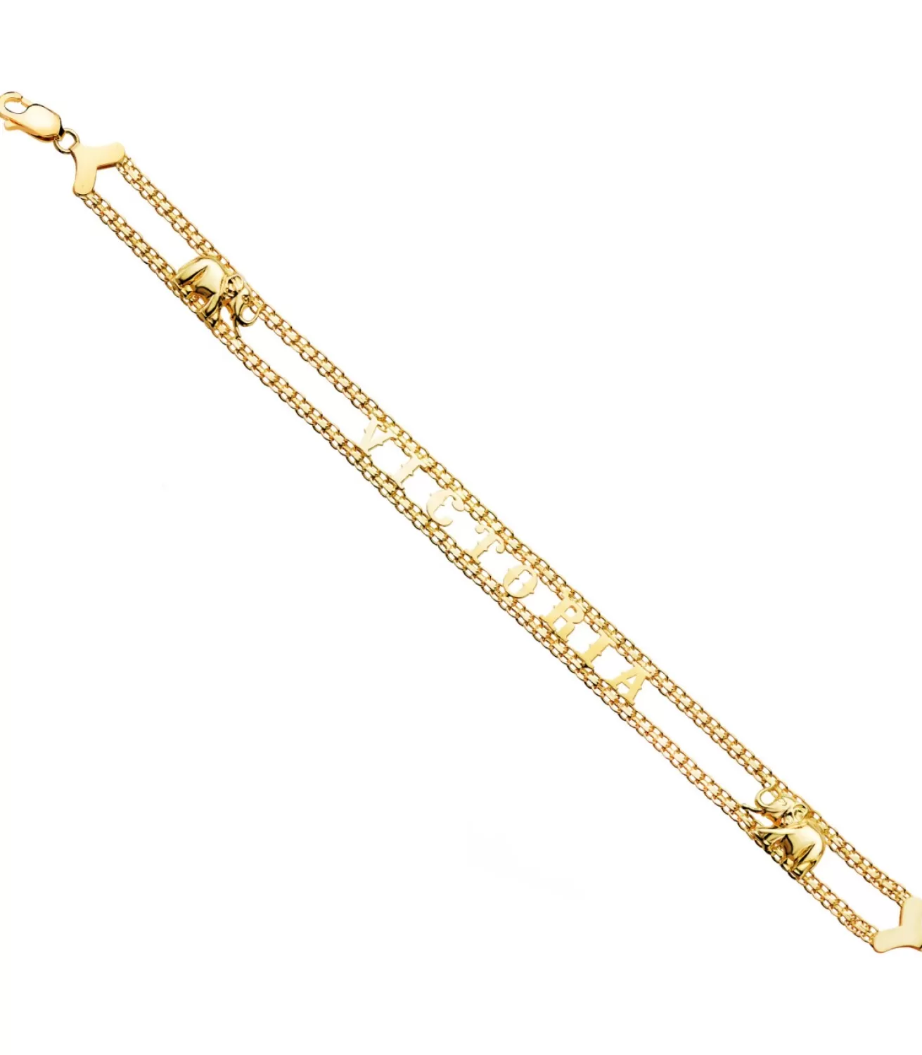 Pulsera Con Nombre Elefantes Oro 18K<Alda Joyeros Clearance
