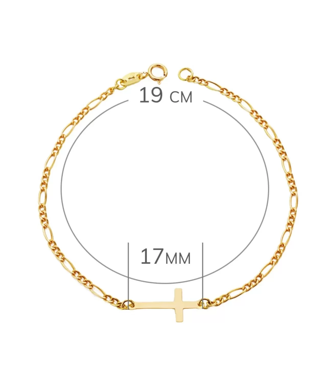Pulsera Cruz Oro Amarillo Macarena 18 Ktes<Alda Joyeros Fashion