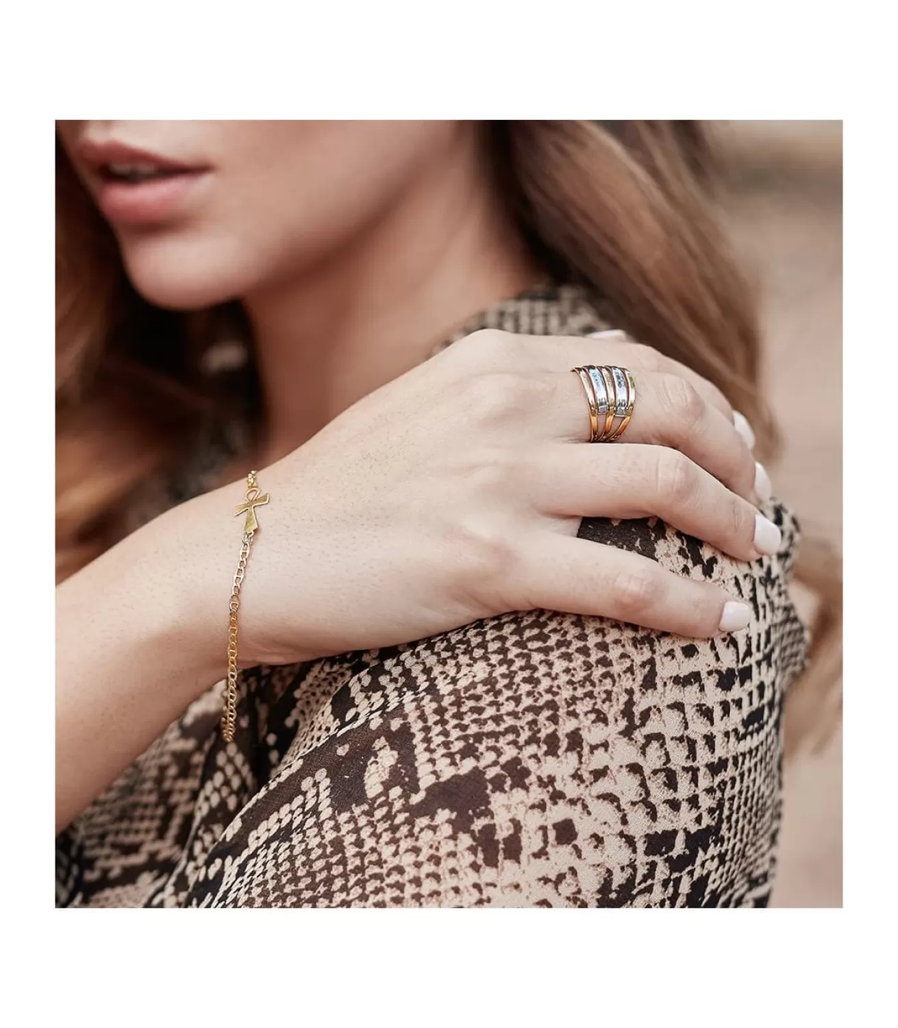 Pulsera De Mujer Oro Amarillo 18 Ktes Cruz De La Vida<Alda Joyeros New