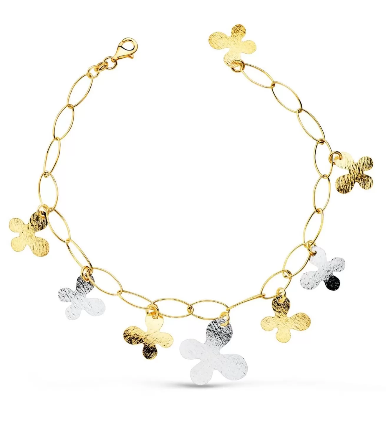 Pulsera De Oro Bicolor 18K Mariposas<Alda Joyeros Cheap