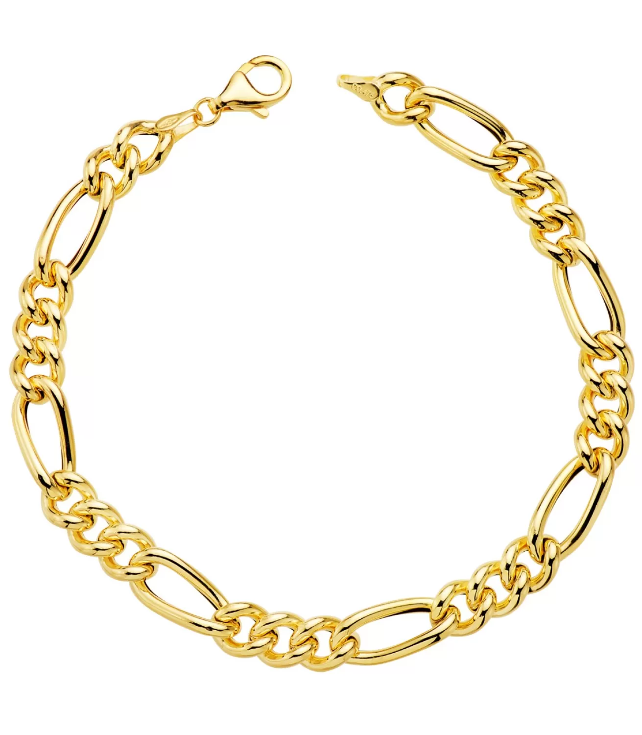 Pulsera Figaro Oro Amarillo 18K 19.5 Cm<Alda Joyeros Best Sale