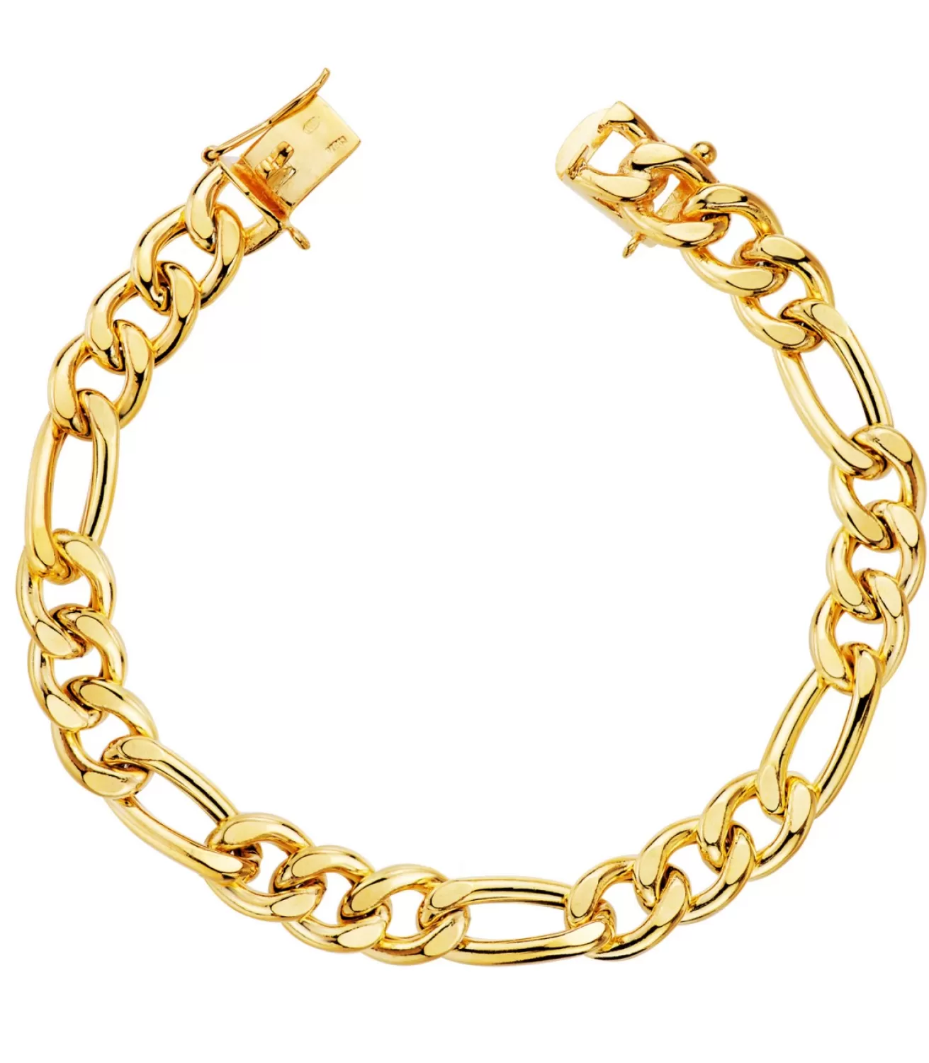 Pulsera Hombre Oro 18K Eslabon 3X1 21.5Cm<Alda Joyeros Flash Sale