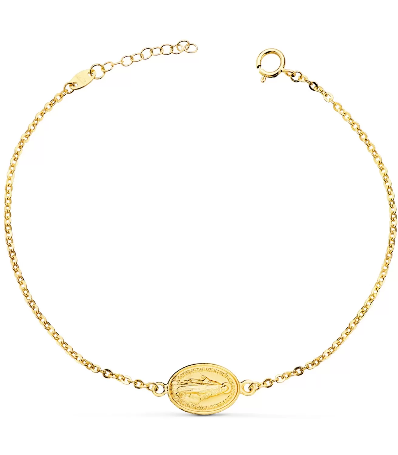 Pulsera Medalla Milagrosa Oro 18K 19Cm<Alda Joyeros Online
