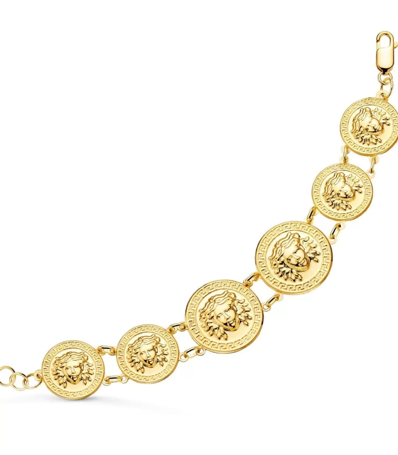 Pulsera Medallas Medusa Oro Amarillo 18K 20,5Cm<Alda Joyeros Cheap