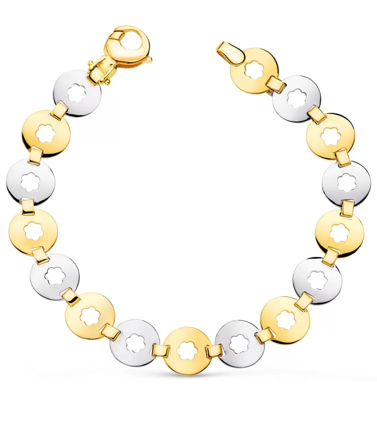 Pulsera Mujer Abby Oro Bicolor 18K 19Cm<Alda Joyeros Hot