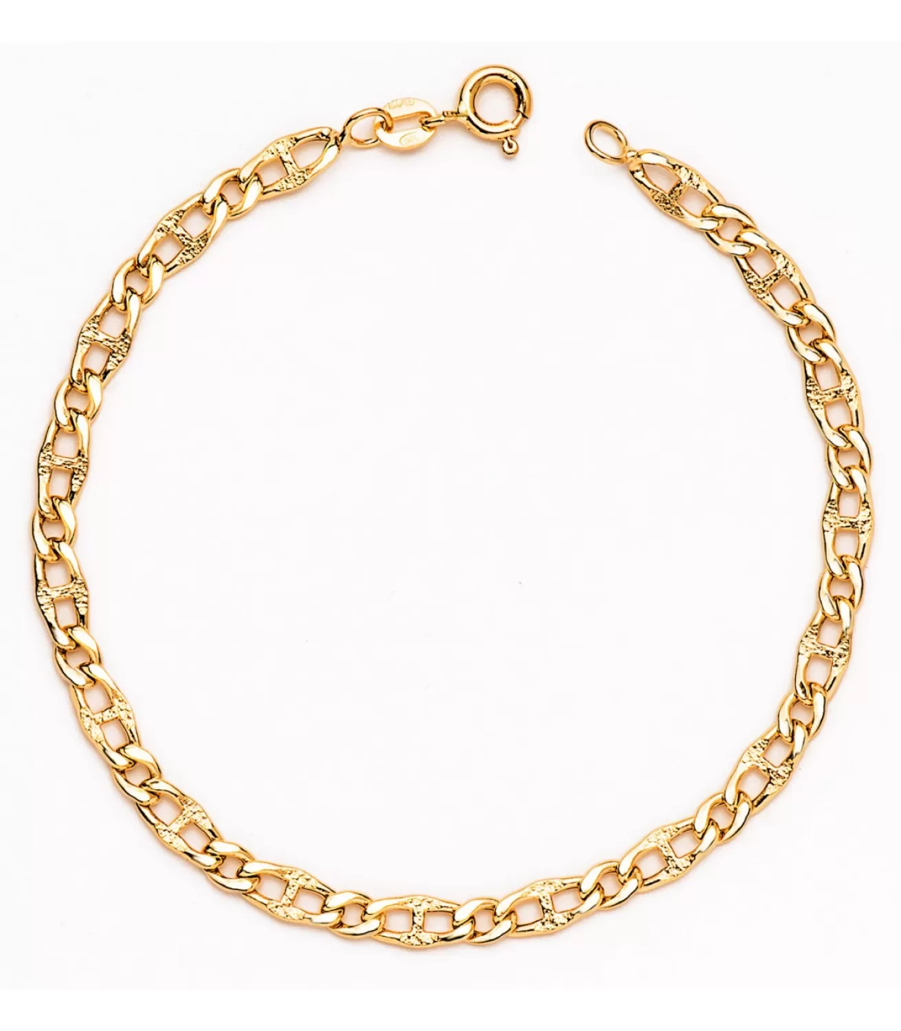 Pulsera Mujer Ancla Barbada Oro 18K<Alda Joyeros Outlet