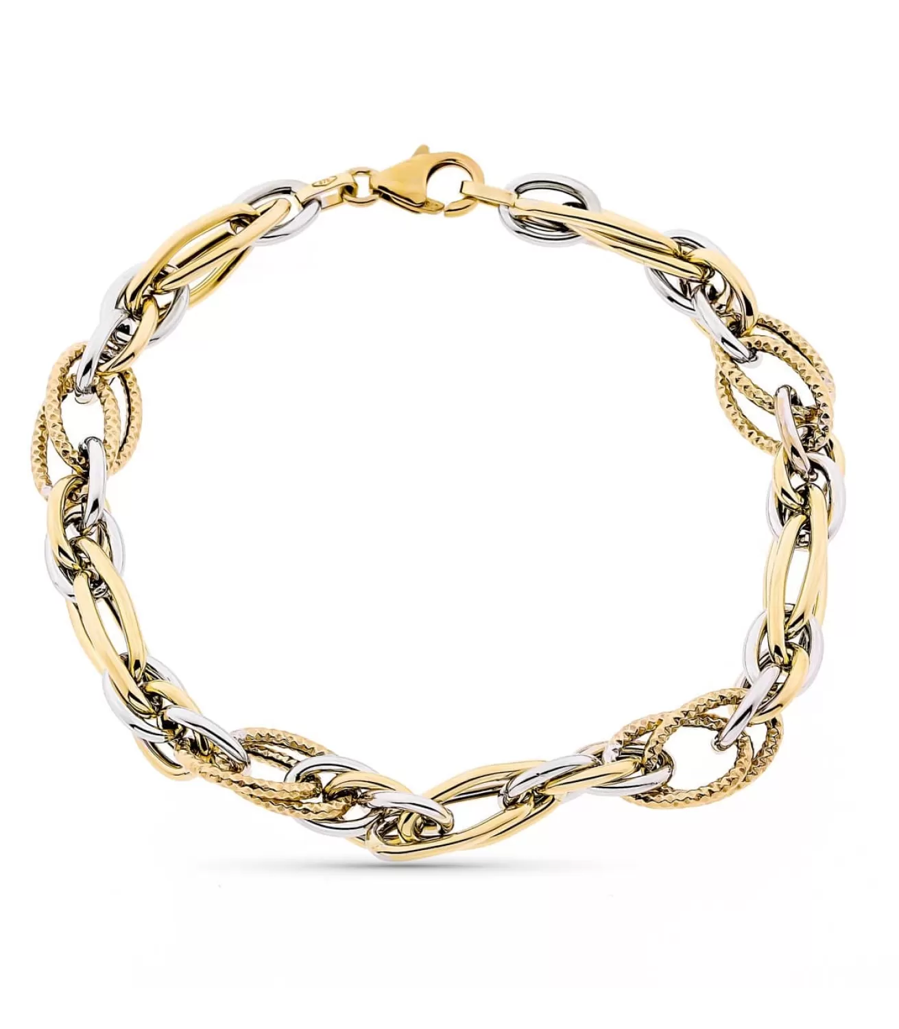 Pulsera Mujer Dorota Oro Bicolor 9K Eslabones<Alda Joyeros Fashion