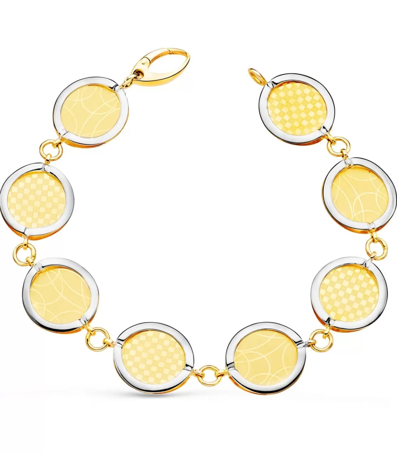 Pulsera Mujer Oro Bicolor 18K Fancy<Alda Joyeros Cheap