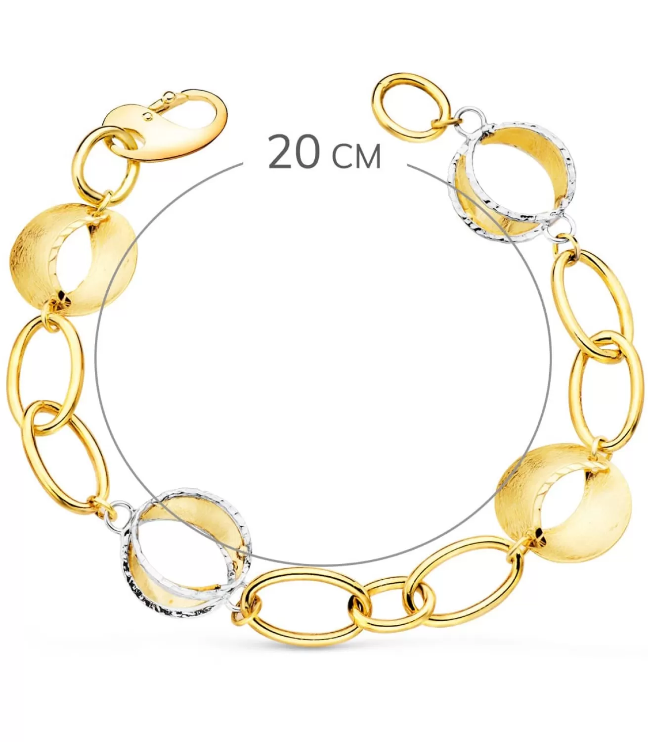 Pulsera Mujer Oro Bicolor 18K Iluminada<Alda Joyeros Hot