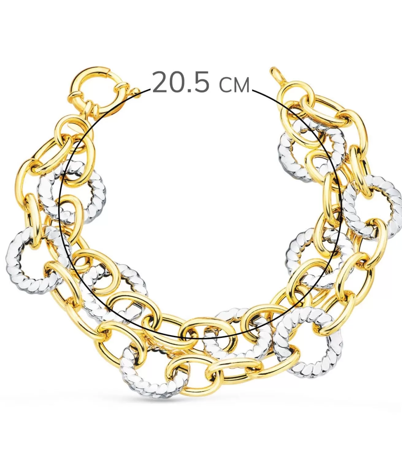 Pulsera Mujer Oro Bicolor 18K Roselina<Alda Joyeros Sale