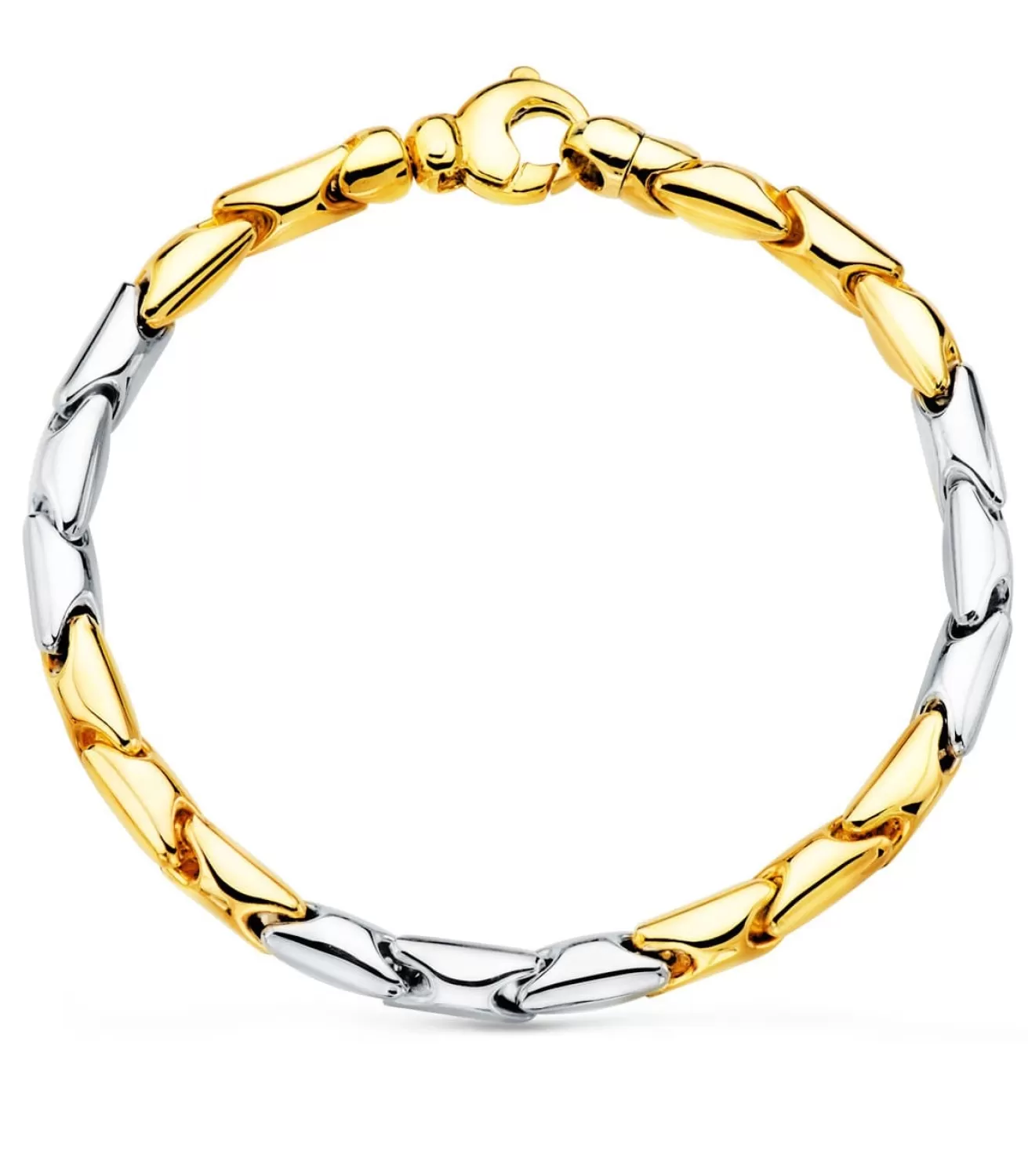 Pulsera Mujer Oro Bicolor 18K Zambia<Alda Joyeros Flash Sale