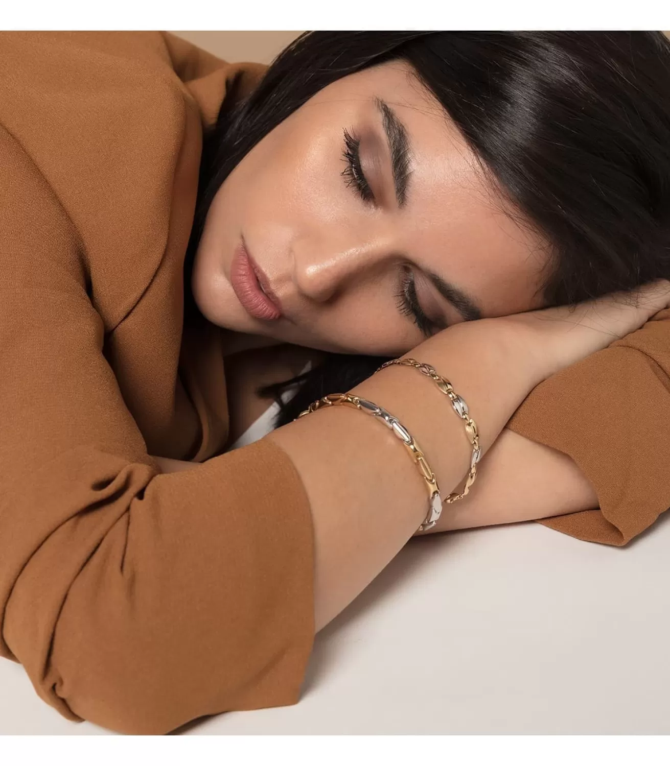 Pulsera Mujer Oro Bicolor 18K Zambia<Alda Joyeros Flash Sale