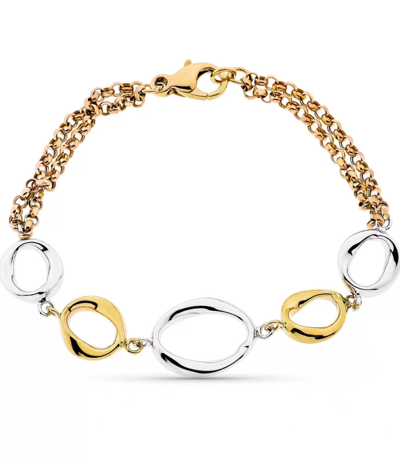Pulsera Mujer Oro Tricolor 9K Rosalia<Alda Joyeros Best Sale