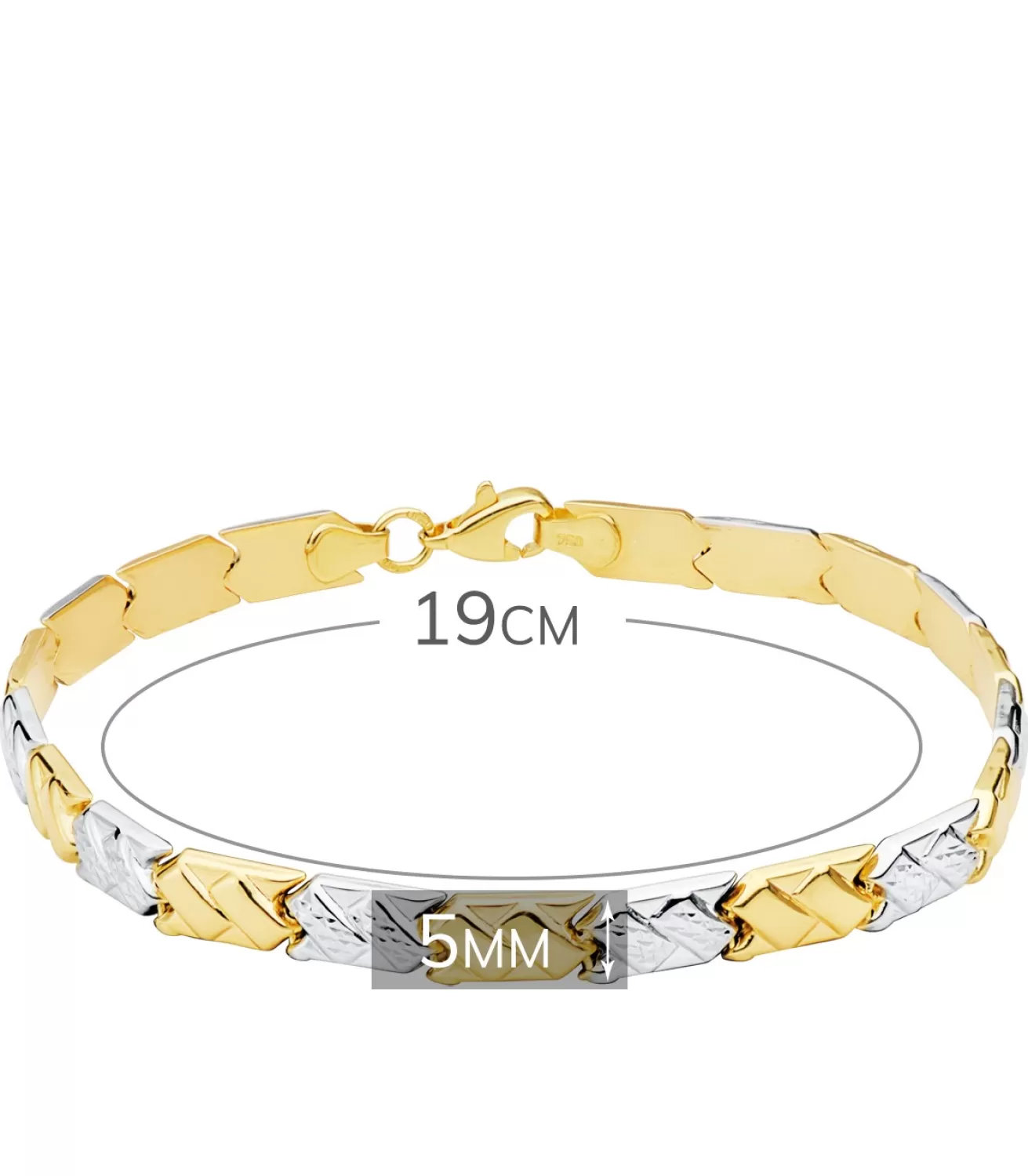 Pulsera Mujer Sokna Oro Bicolor 18K<Alda Joyeros Shop