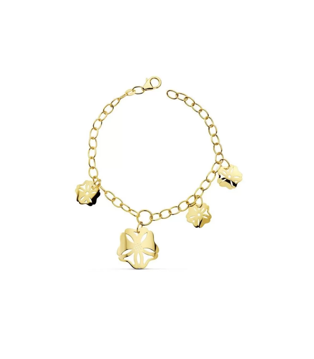 Pulsera Oro Amarillo 18K Flores Hawaianas<Alda Joyeros Discount