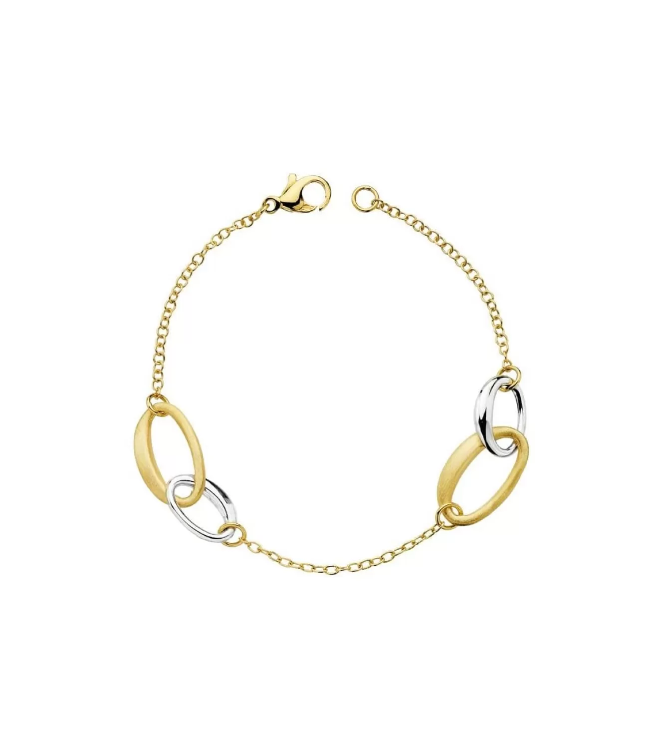 Pulsera Oro Bicolor 18K Alianzas Oval<Alda Joyeros Hot