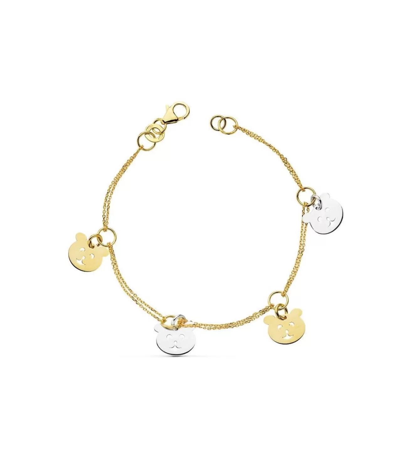 Pulsera Oro Bicolor 18K Teddy<Alda Joyeros Fashion