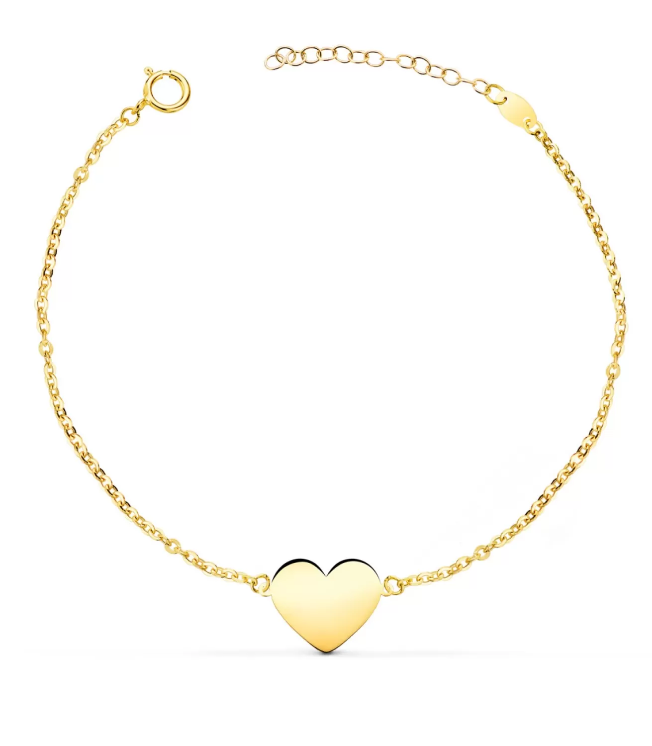 Pulsera Personalizada Corazon Oro Amarillo 18K<Alda Joyeros Store
