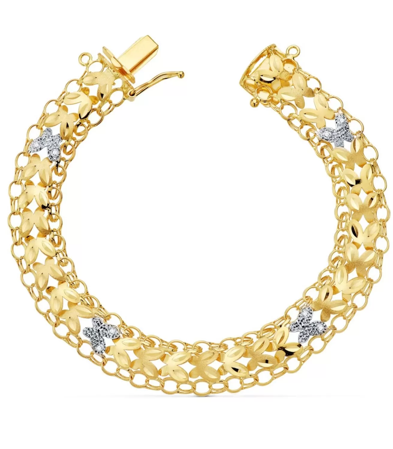 Pulsera Princesa Oro Bicolor 18K 20 Cm<Alda Joyeros Cheap