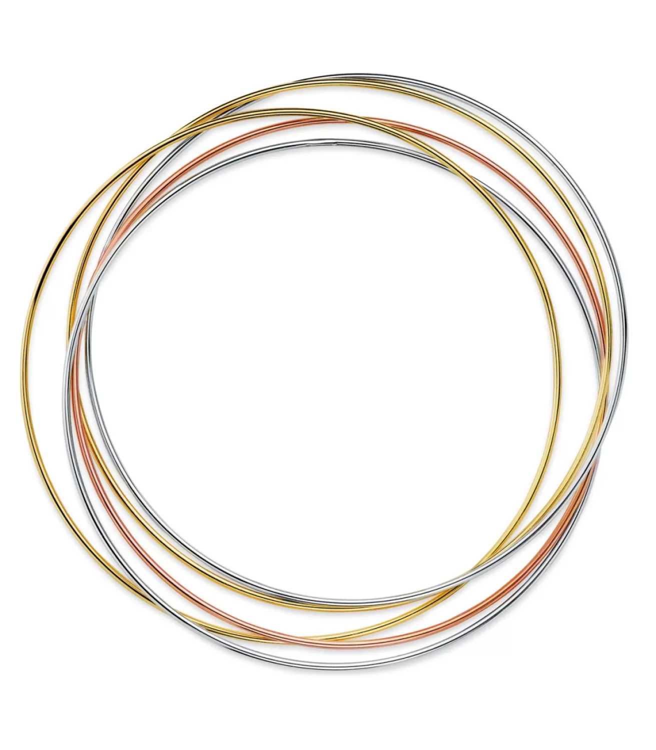 Pulsera Rigida Oro Tricolor 18K 5 Aros<Alda Joyeros Outlet