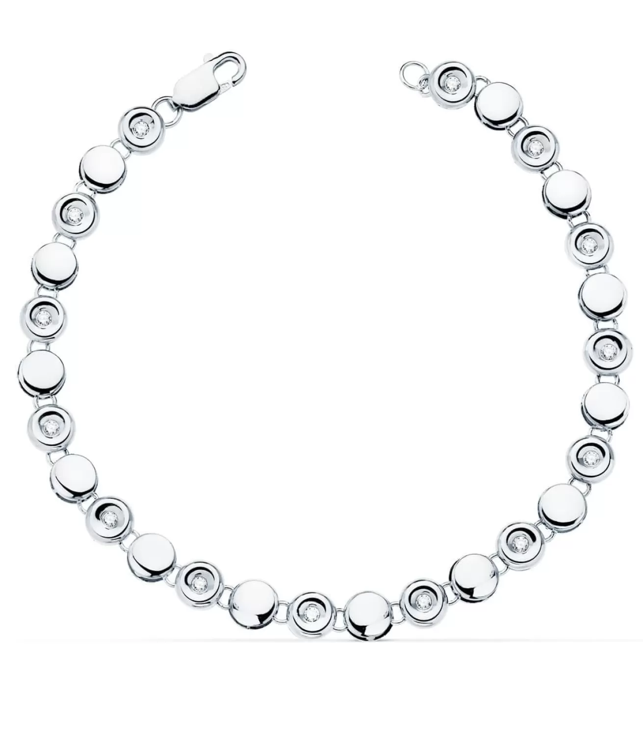 Pulsera Riviere Diamantes 0.240 Qts. Oro Blanco 18K<Alda Joyeros Best