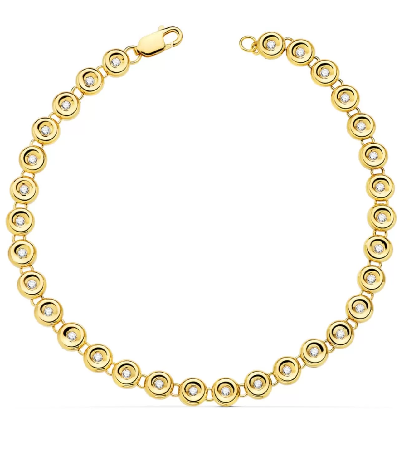 Pulsera Riviere Diamantes 0.434 Qts. Oro Amarillo 18K<Alda Joyeros Shop