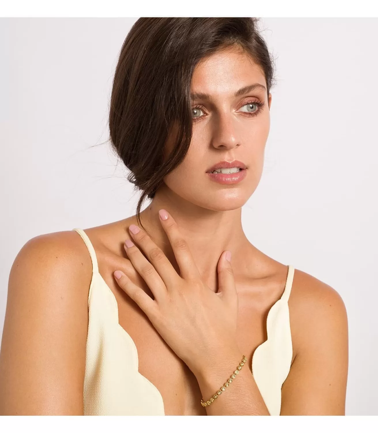 Pulsera Riviere Diamantes 0.434 Qts. Oro Amarillo 18K<Alda Joyeros Shop