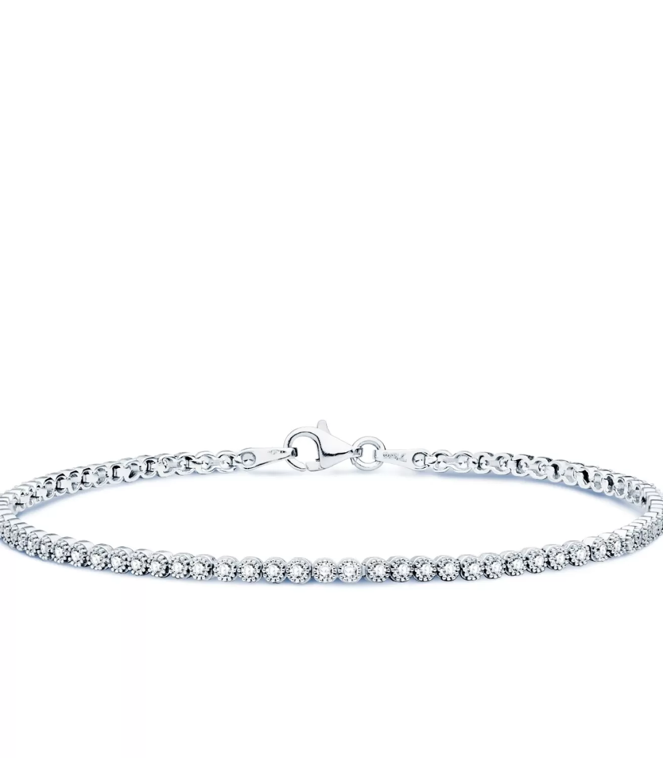 Pulsera Riviere Novia Brigitte Oro Blanco 18K<Alda Joyeros Fashion