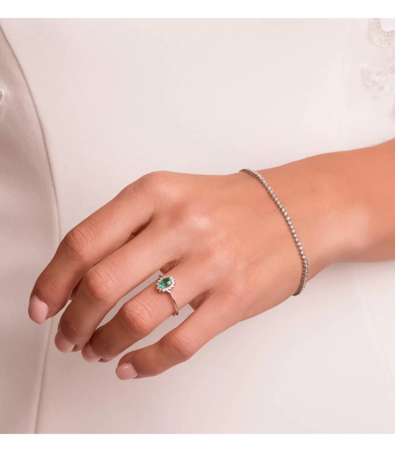 Pulsera Riviere Novia Cosette Oro Blanco 18K<Alda Joyeros Shop