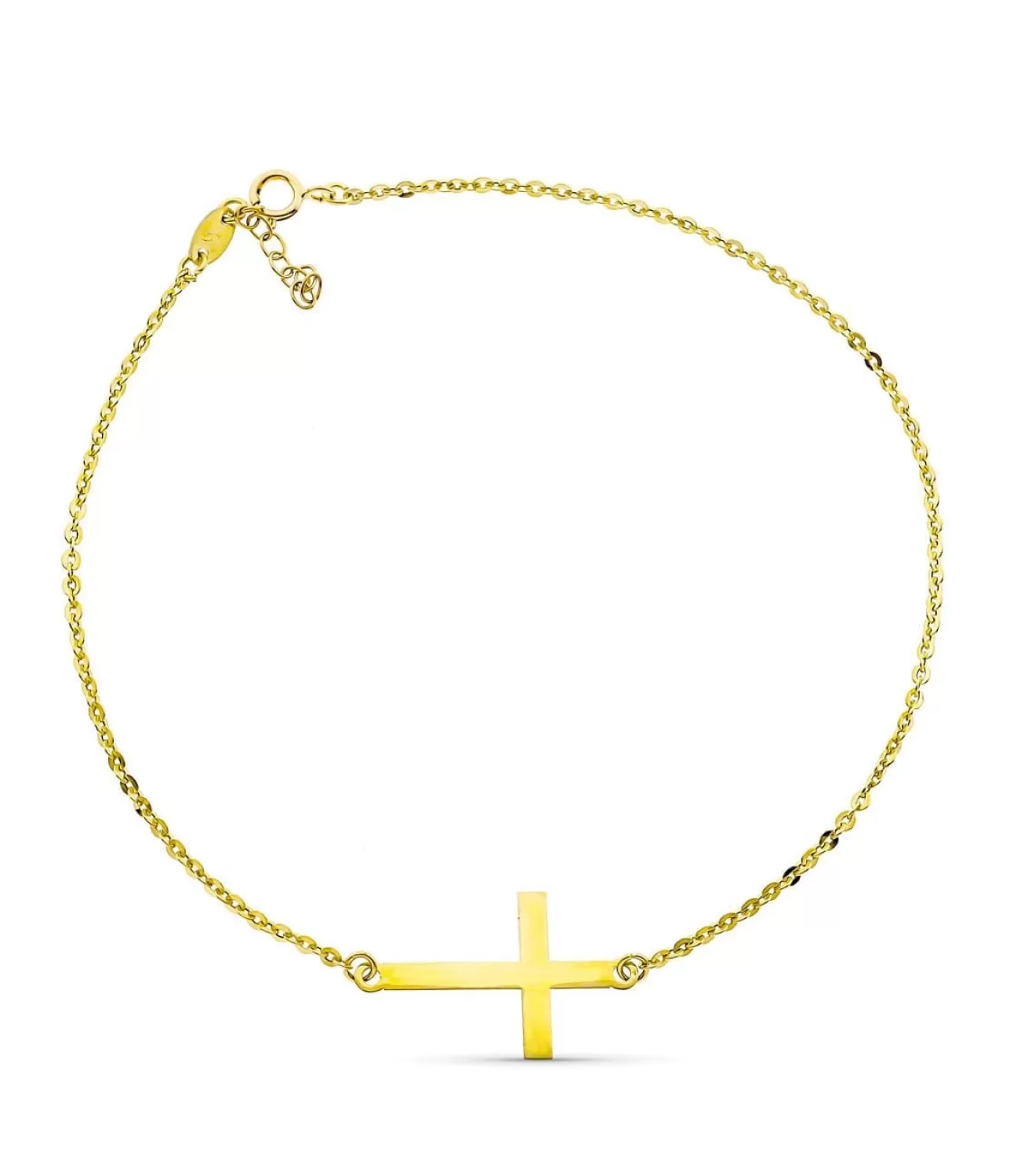 Pulsera Tobillera Oro 18K Cruz<Alda Joyeros Discount