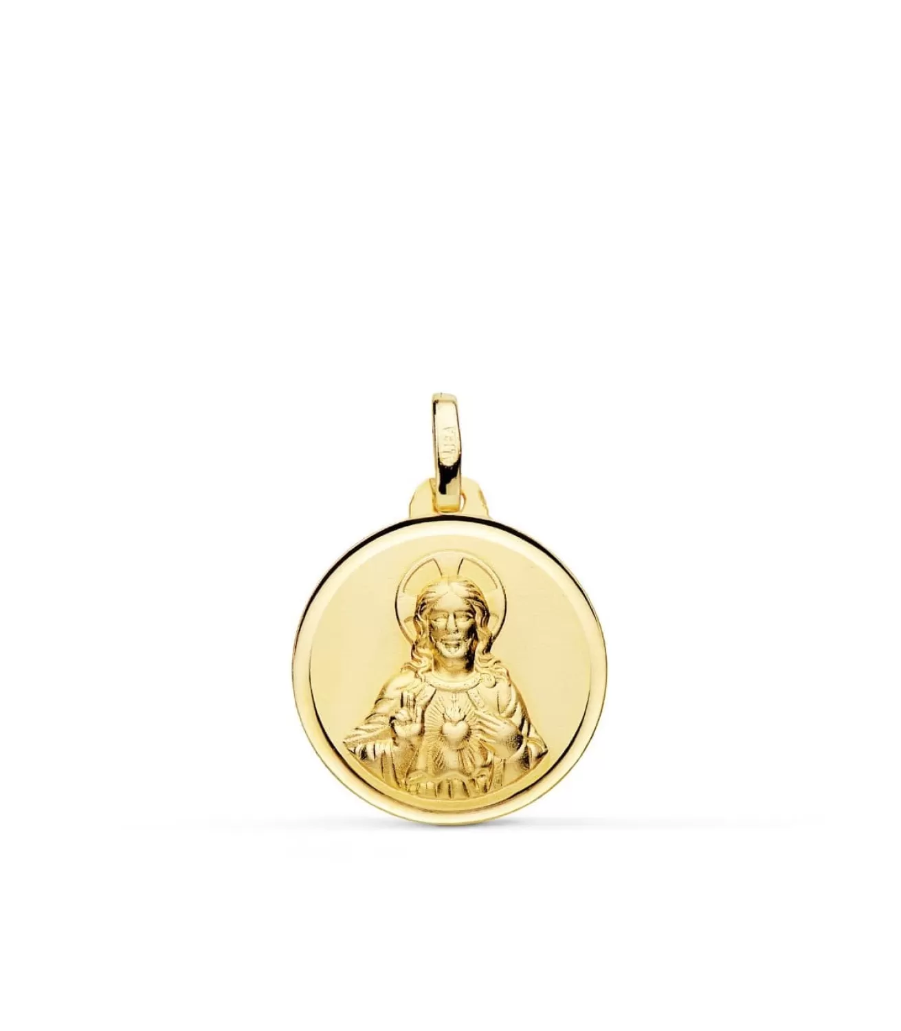 Sagrado Corazon De Jesus Bisel Oro 18K 18 Mm<Alda Joyeros Fashion