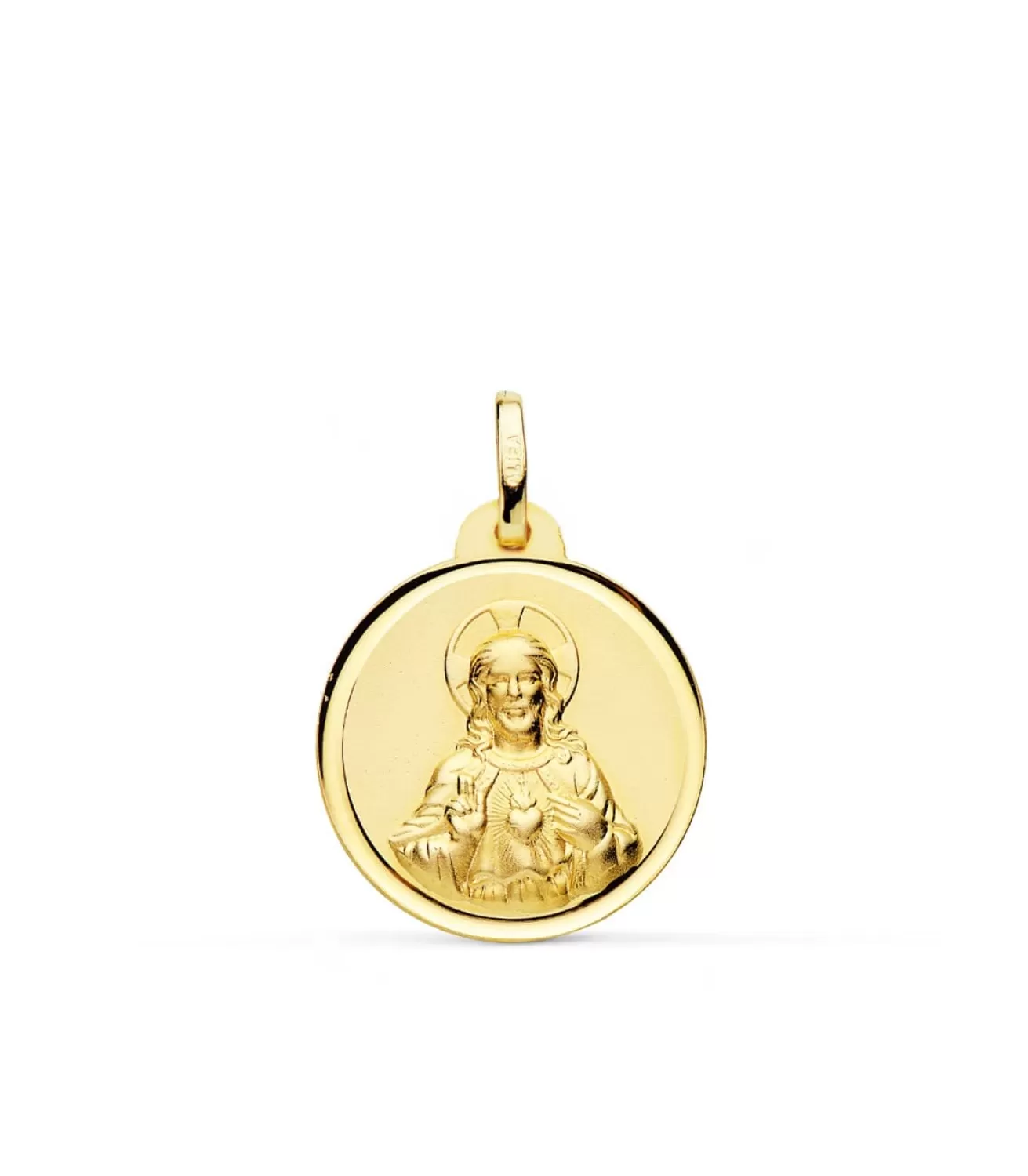 Sagrado Corazon De Jesus Bisel Oro 18K 20 Mm<Alda Joyeros Fashion