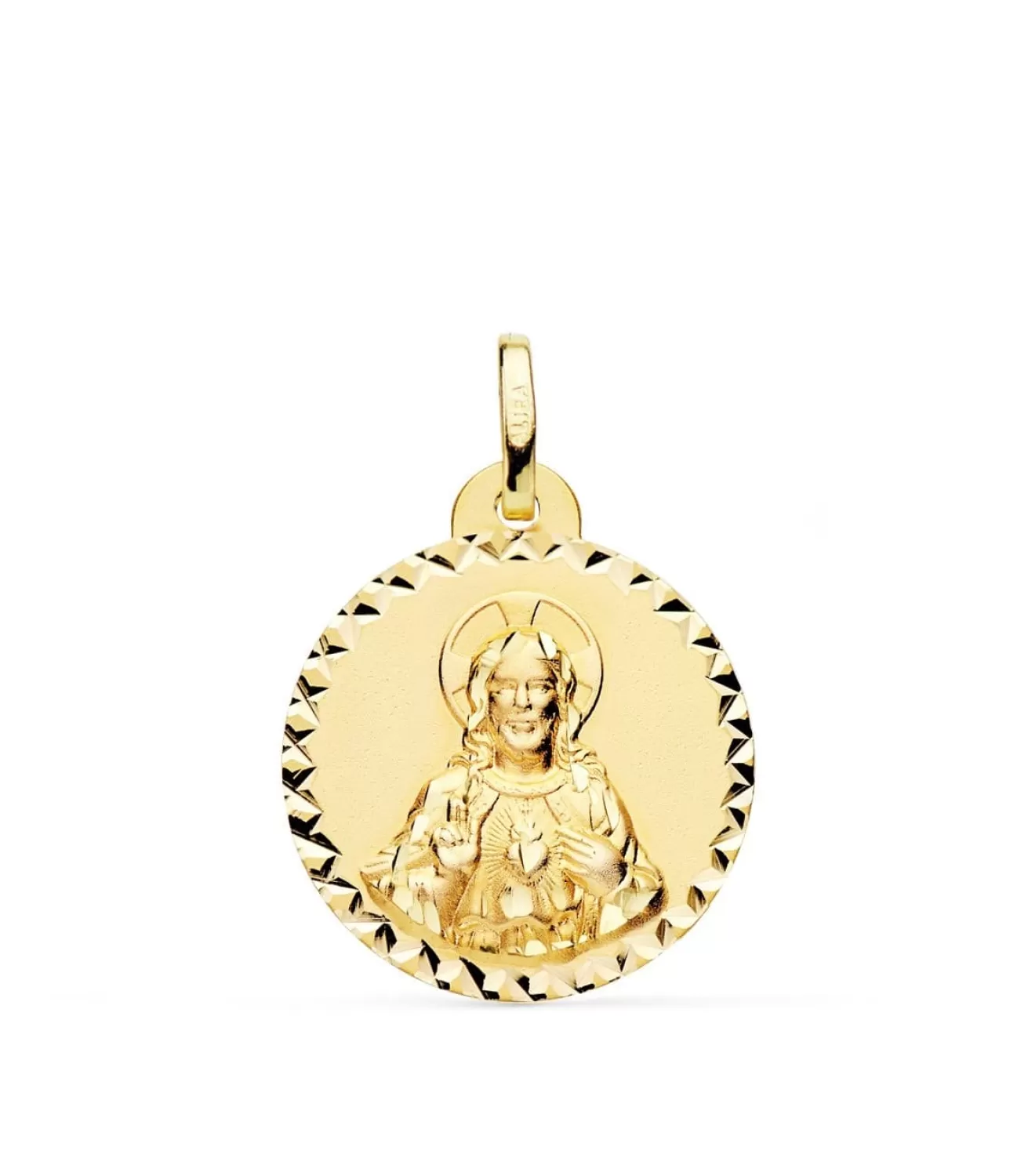 Sagrado Corazon De Jesus Talla Oro 18K 20 Mm<Alda Joyeros Clearance