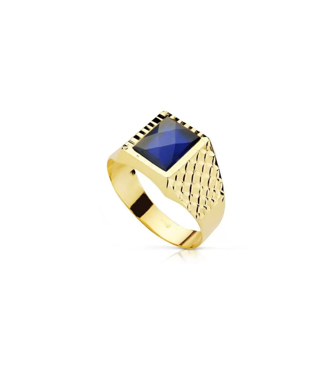 Sello Caballero Bento Espinela Azul 18 Ktes<Alda Joyeros New