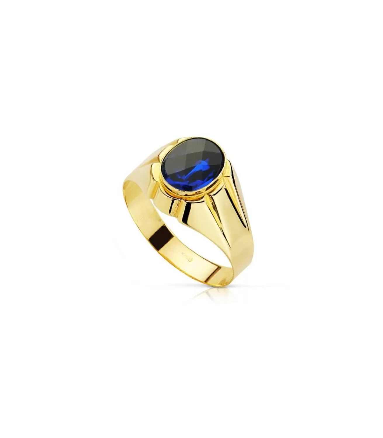 Sello Caballero Constanzo Espinela Azul 18 Ktes<Alda Joyeros Best