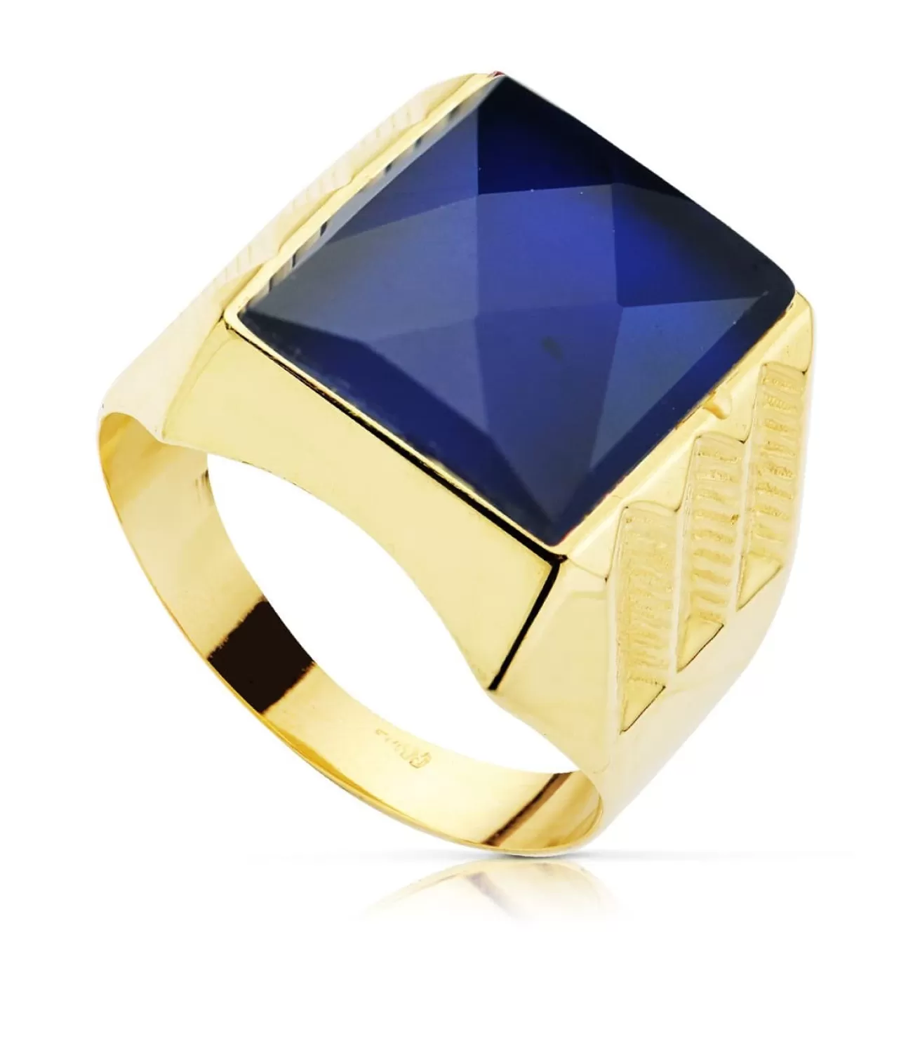 Sello Caballero Oro Amarillo 18K Luigi Espinela Azul<Alda Joyeros Hot