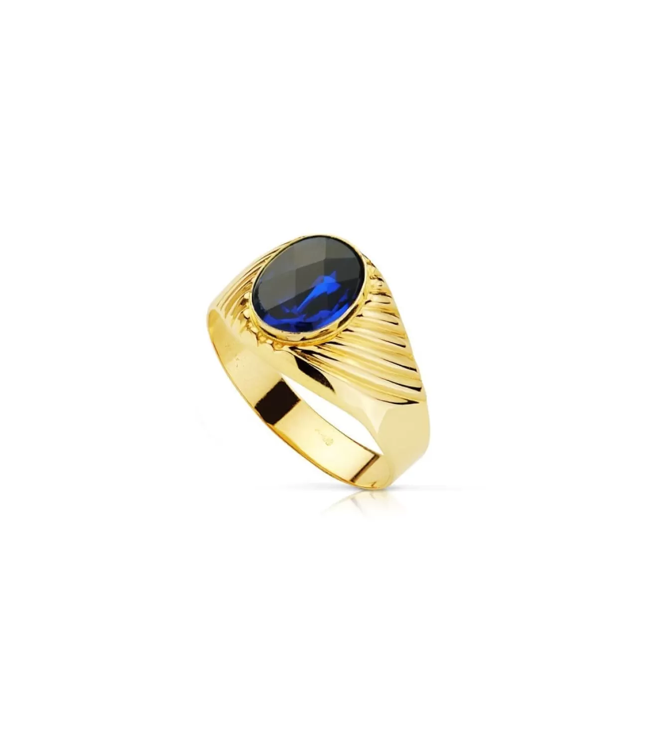 Sello Caballero Roberto Oro 18K Espinela Azul<Alda Joyeros Shop